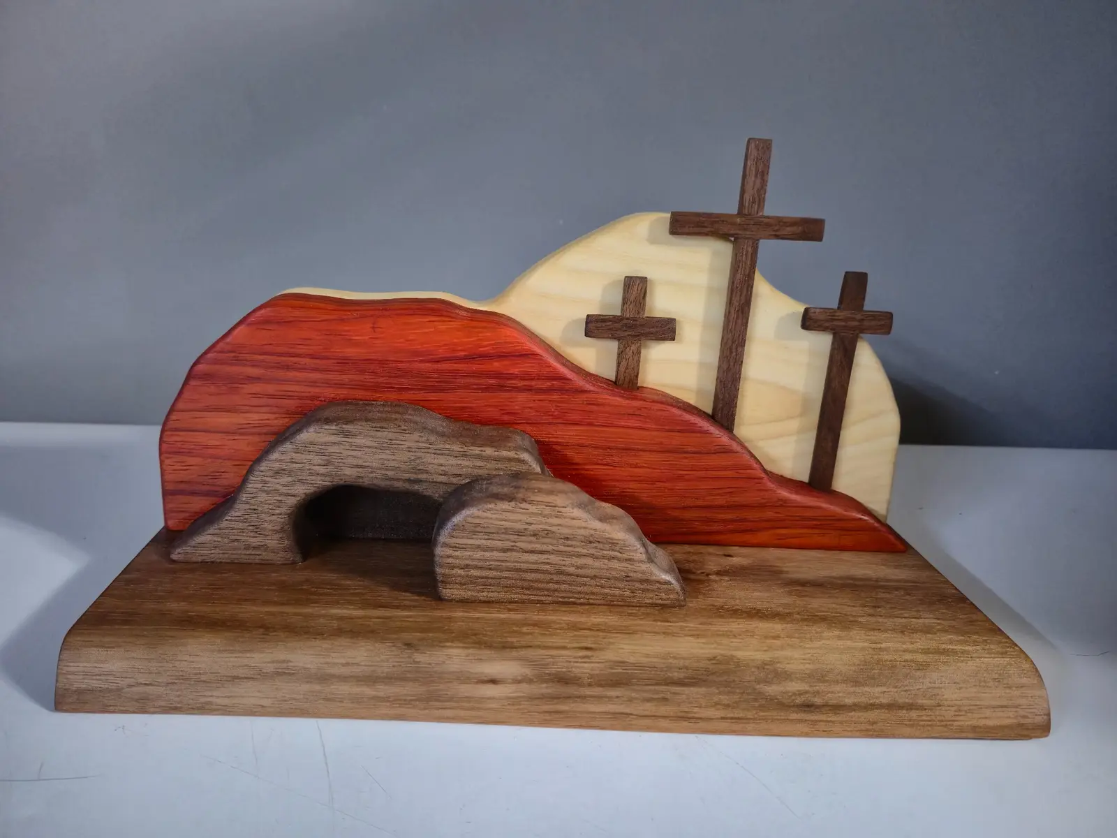 He Is Risen — Wooden Resurrection Scene