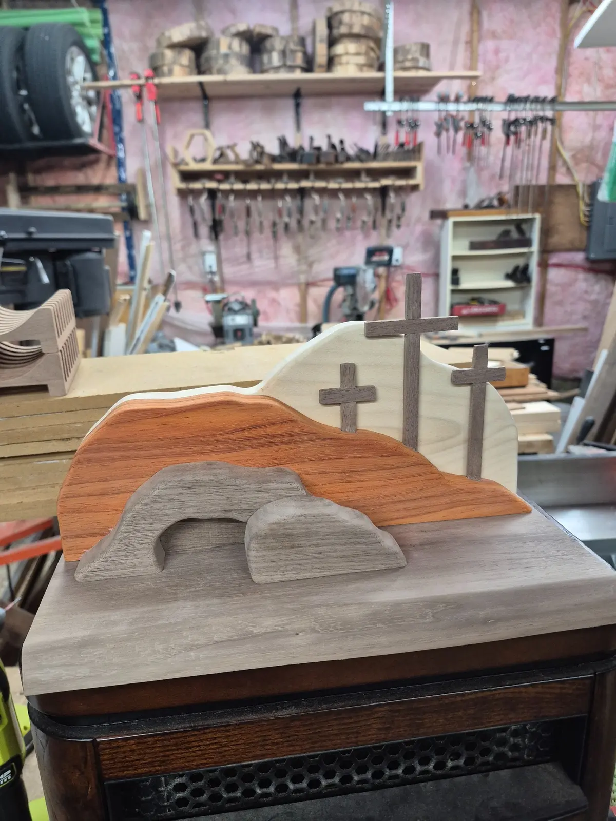 He Is Risen — Wooden Resurrection Scene detail 4