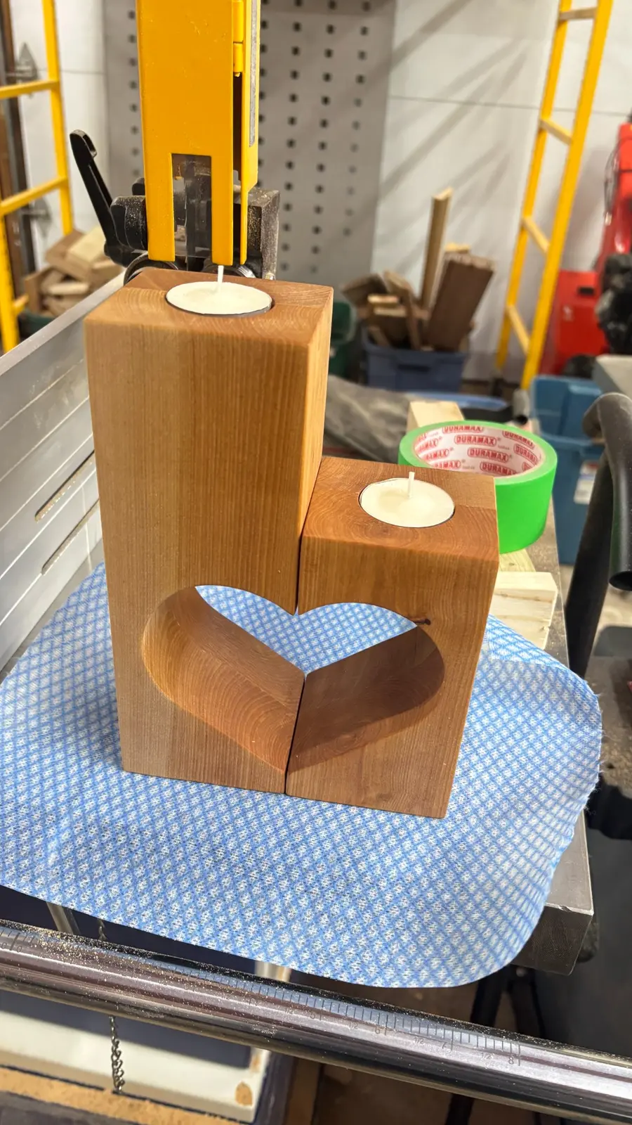 Two as One — Pine Heart Candle Holder